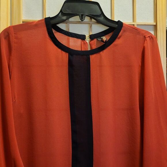 Ravel Womens Semi Sheer Blouse/Top Sz M - Picture 4 of 10